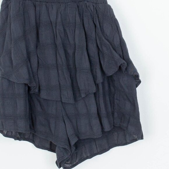 American Eagle Womens Tiered Open Back Romper Size XS Gray Sleeveless Coquette - Picture 3 of 10